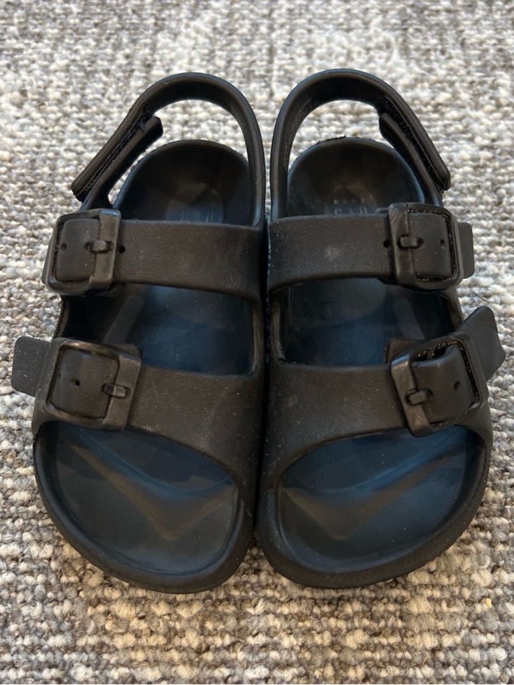GAP Black Kids Double-Buckle Sandals